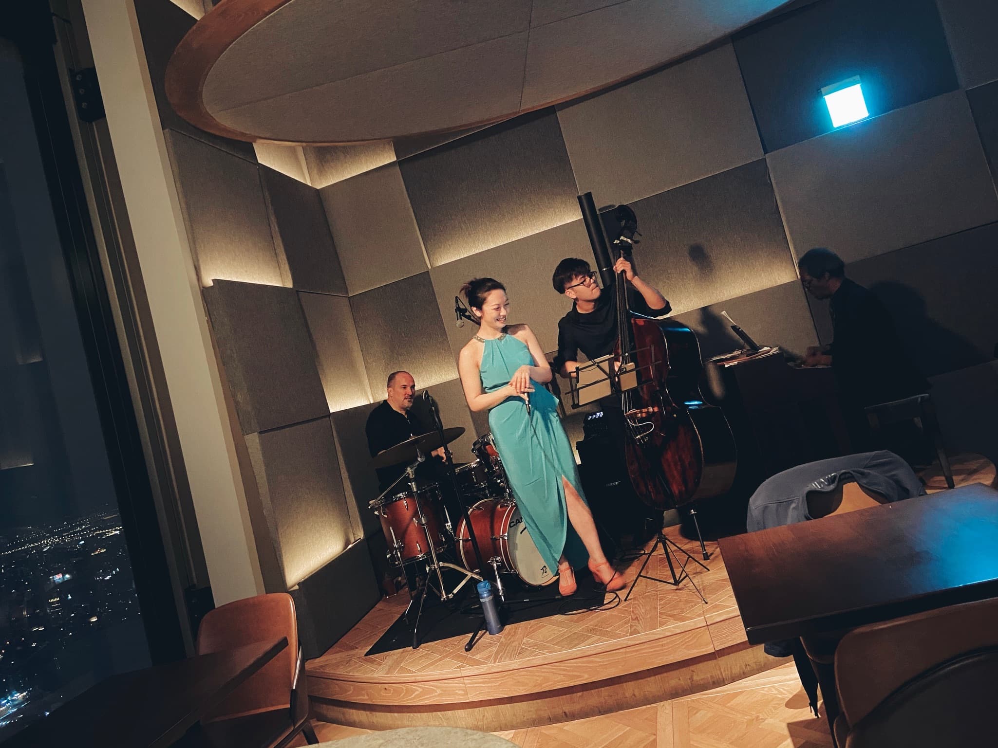 Jazz trio at night venue