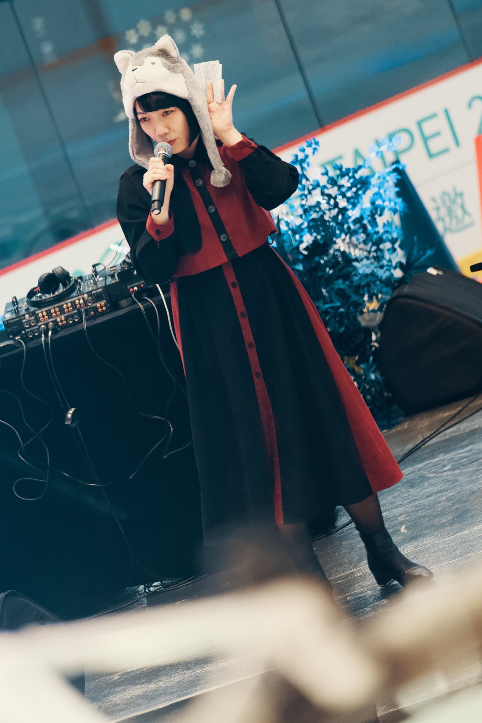 Stage performance in costume